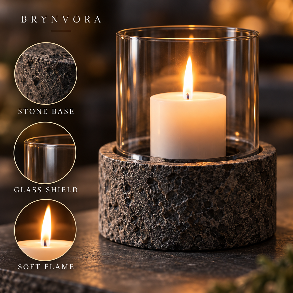 GROVEVESSA®| Stonefire Candle Holder